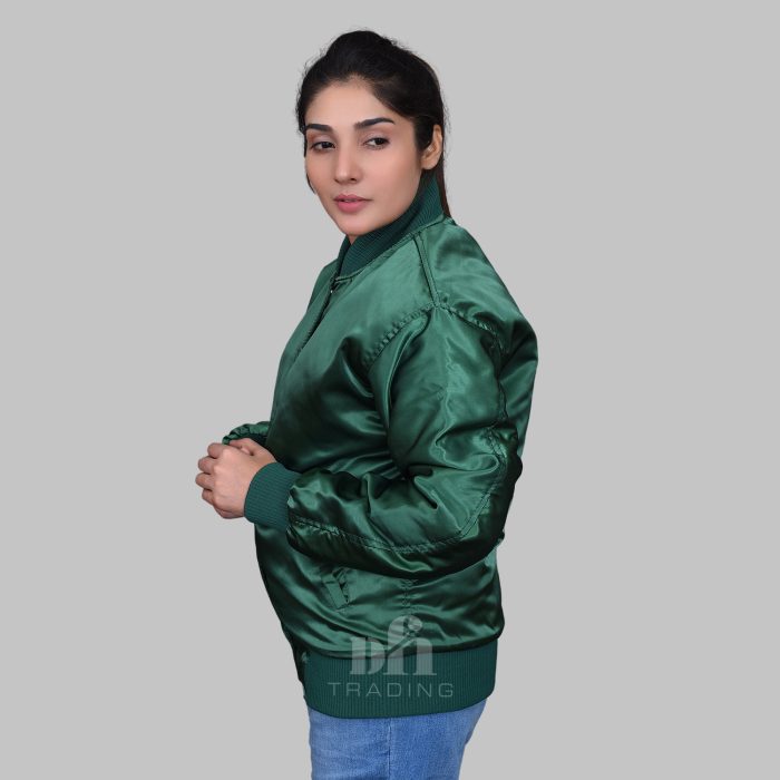 Women Varsity Jacket Satin