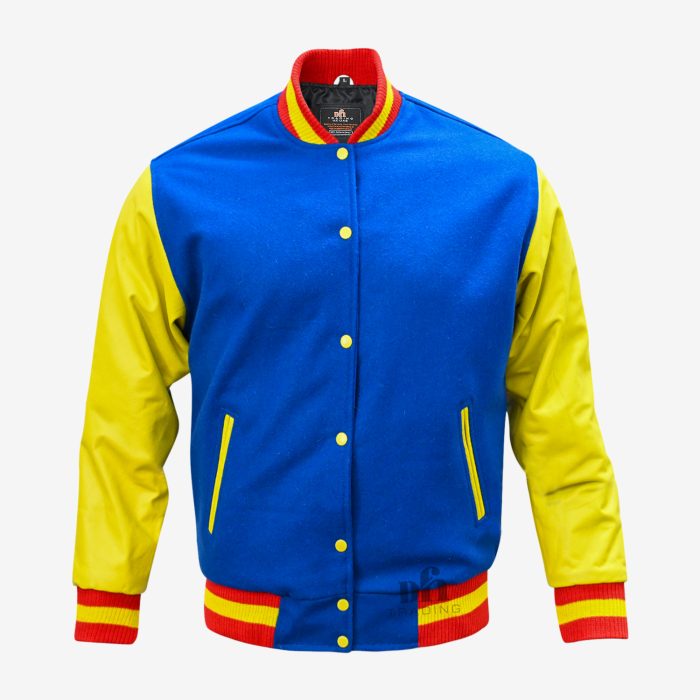 Custom Letterman Jackets-Royal Yellow