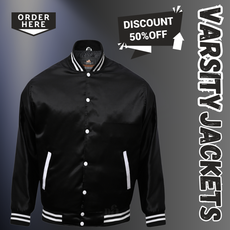 Custom Letterman Jackets Black