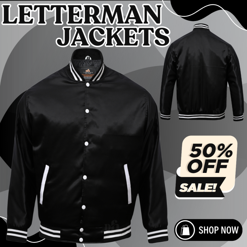 Custom Letterman Jackets Black