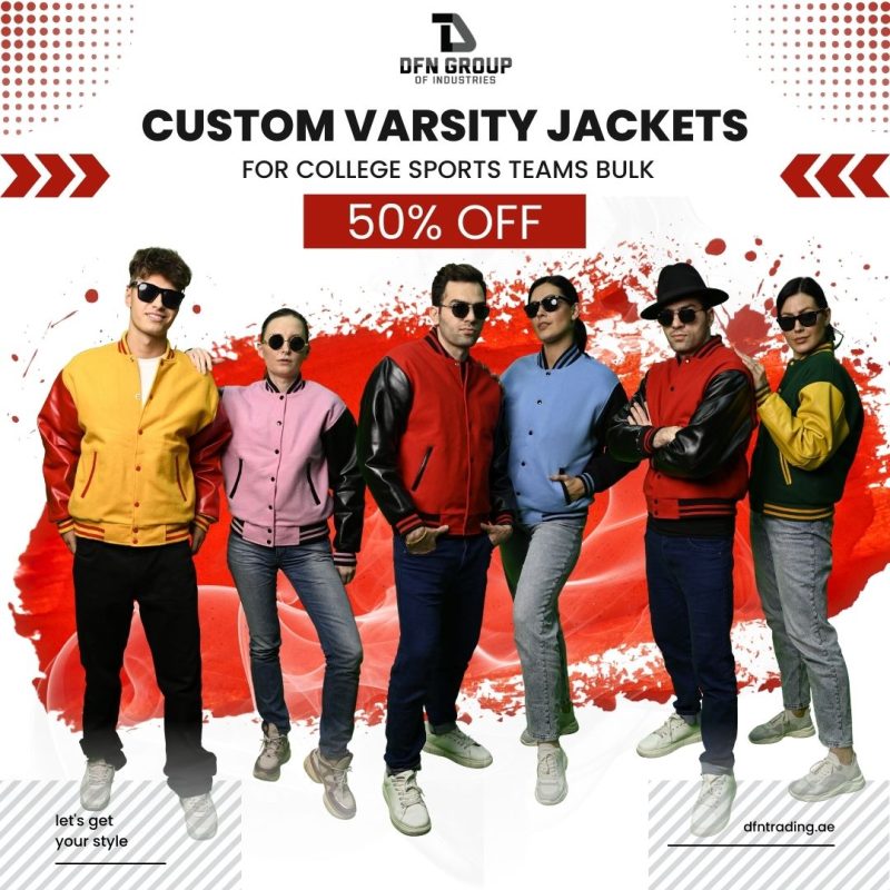 Varsity Jackets for College Sports Teams Bulk